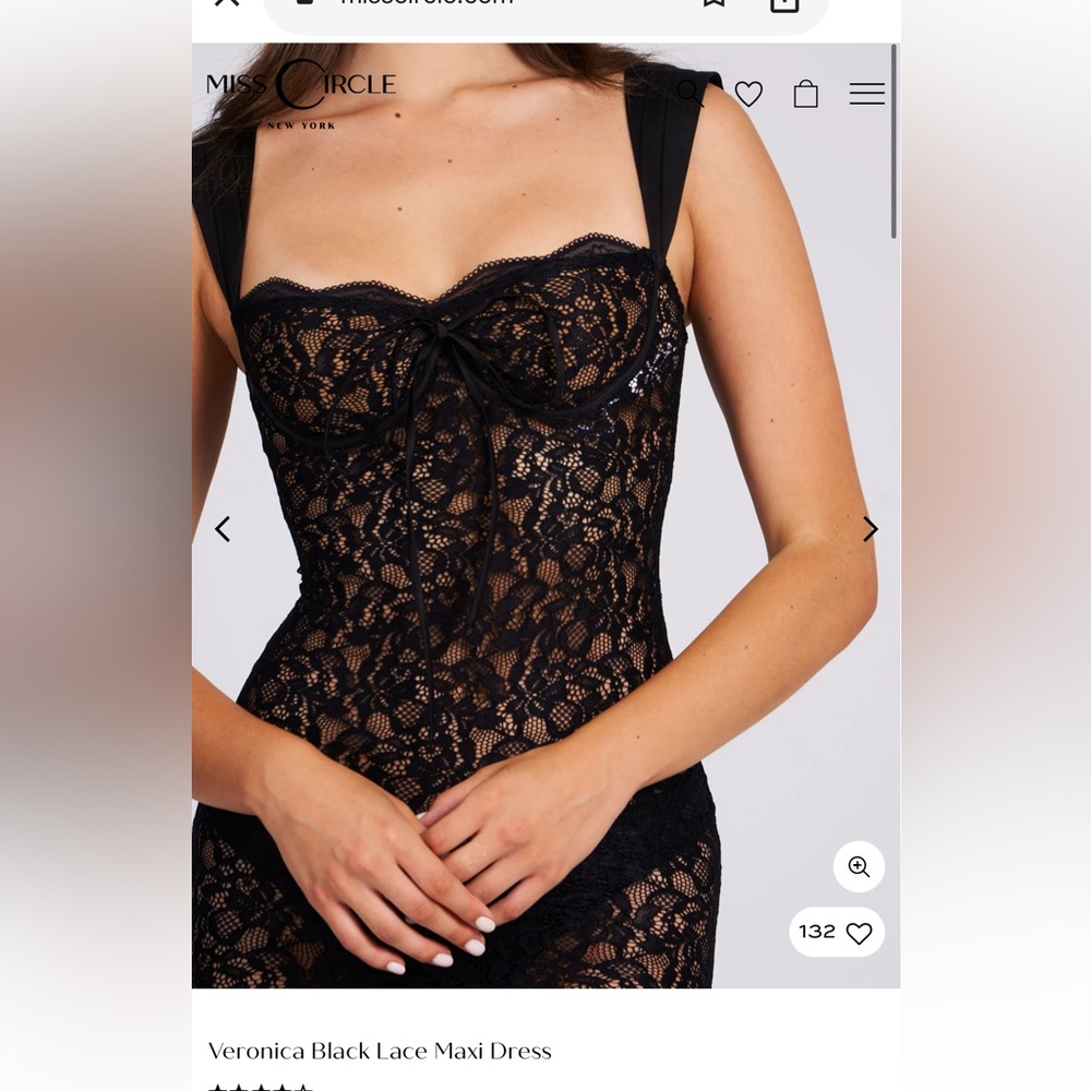 NWT Miss Circle Veronica Lace Maxi Dress - Picture 2 of 4